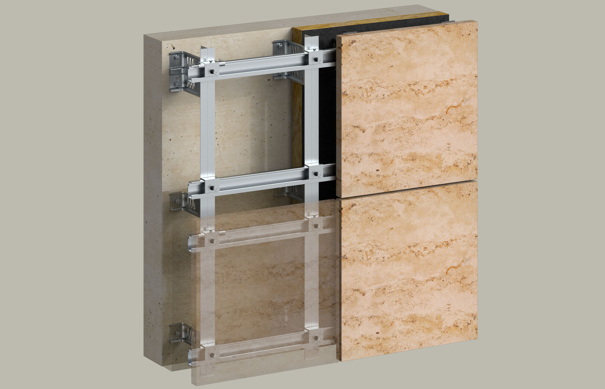 fischer wall holder FLH 140x147x1.5/4x6.6/F-SP R, stainless steel